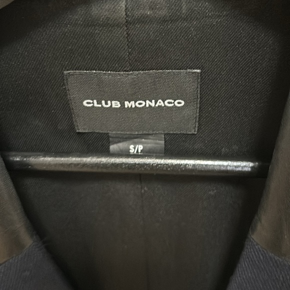 Size S. Straight fit, mid length Club Monaco vest with leather detail. - Picture 2 of 3